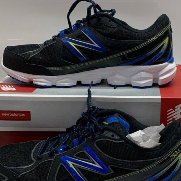 New Balance 750v3 M750 Men\'s Size 9 4E Extra Wide Running Shoes Black/Blue NIB main image 7